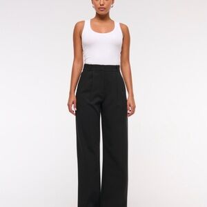 Abercrombie & Fitch Sloane Black Wide-Leg Pants High-Waisted 23/000 R